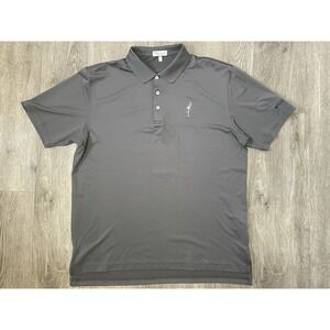 Peter Millar Polo Shirt Mens Large Gray Summer Comfort Golf Performance
